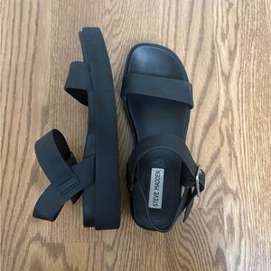 Steve Madden Black Platform Sandals